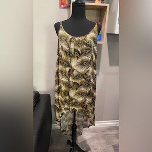 BALI Queen Peacock Feather‎ High Low Top